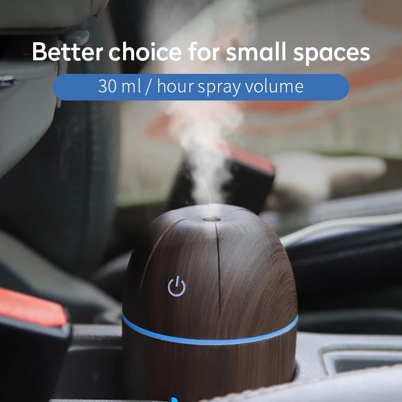 Мини USB Арома эфирное масло диффузор деревянный ультразвуковой увлажнитель