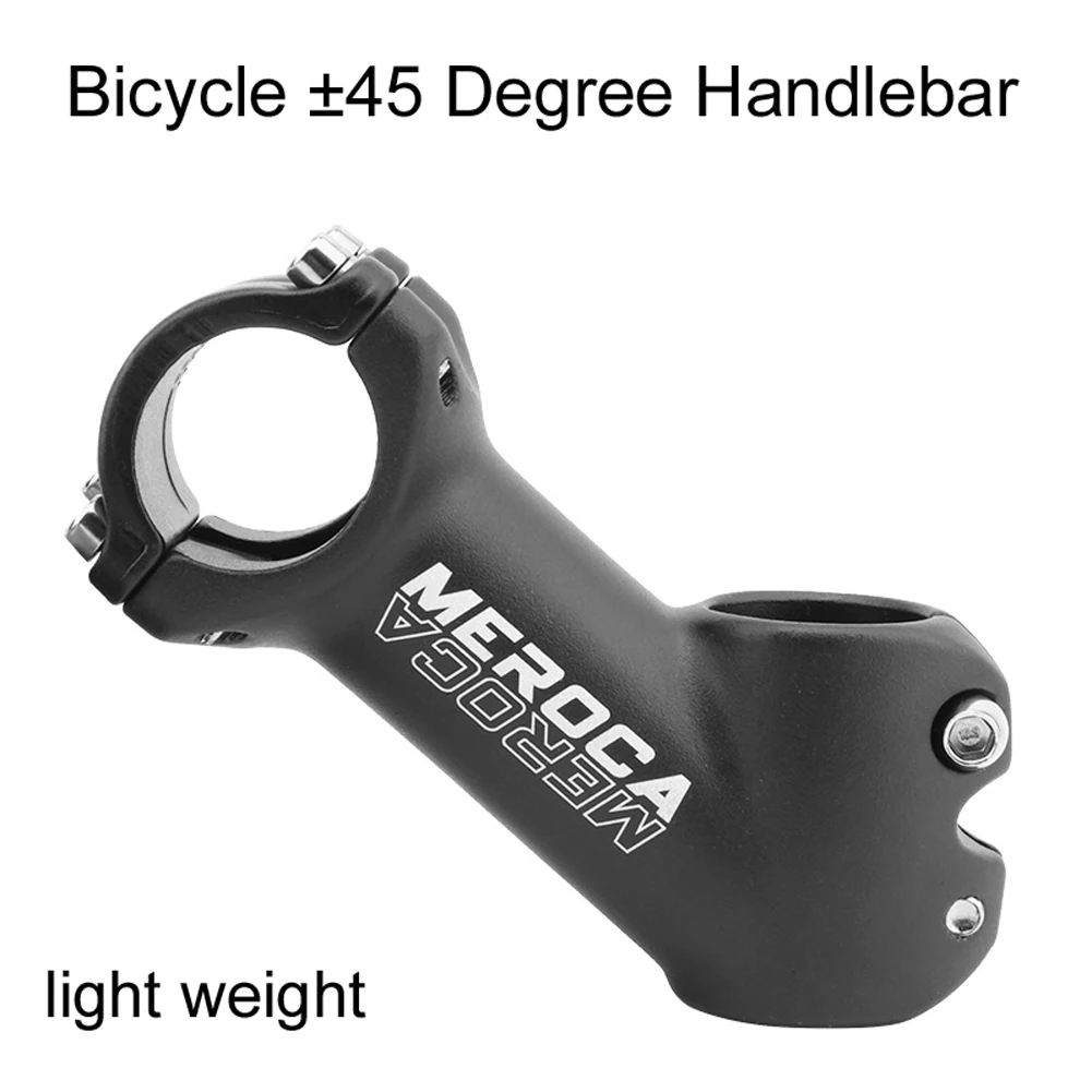 

MEROCA Bicycle Stem Road Bike Handlebar Bicycle ±45 Degree 90mm Handlebar Stem for 31.8mm Ultralight Mountain Road Bike Stem