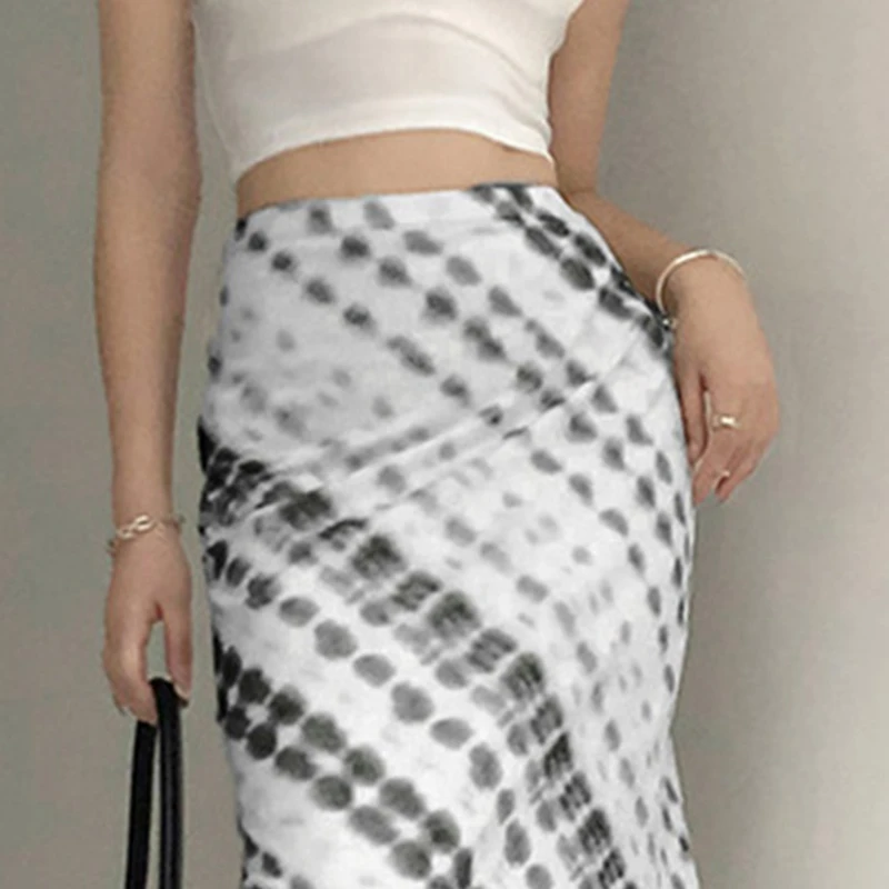 

Harajuku Girl Fashion Midi Skirt Printed Vintage High Waist Skirts Women Streetwear