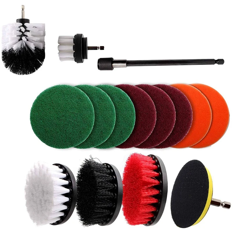 

Аксессуары для кистей, сверлильные инструменты, 15-компонентные щетки для чистки с щетками, полировочные аксессуары для плитки в ванной комн...