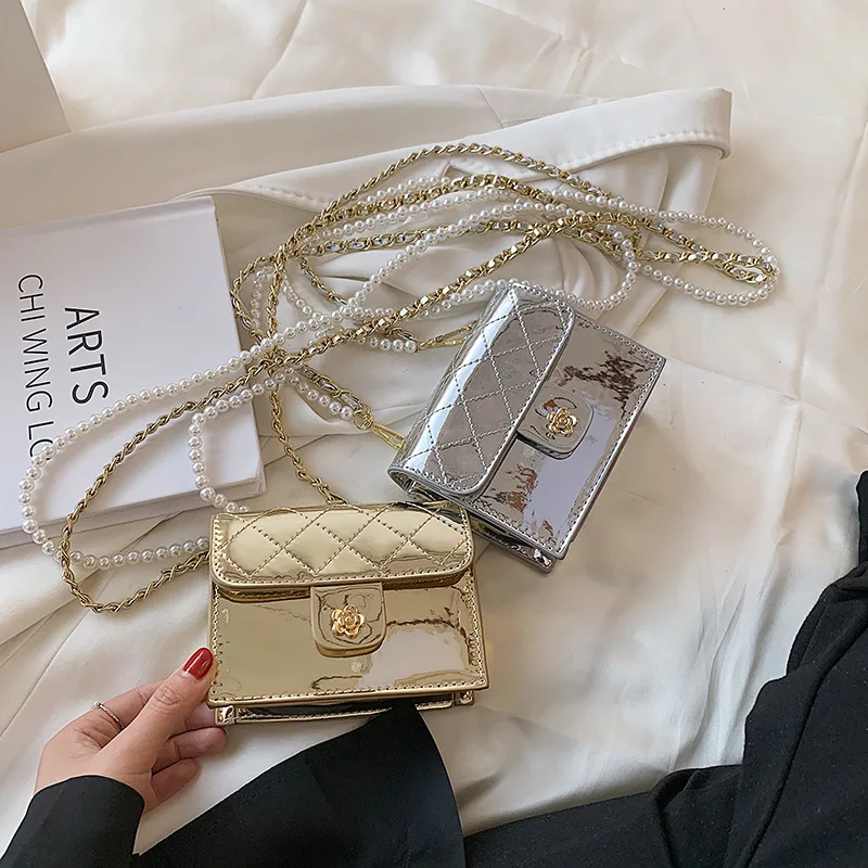 

Summer Mini Patent Leather Shiny Small Bag Female 2021 New Trendy Fashion All-match Texture Chain Shoulder Messenger Bag