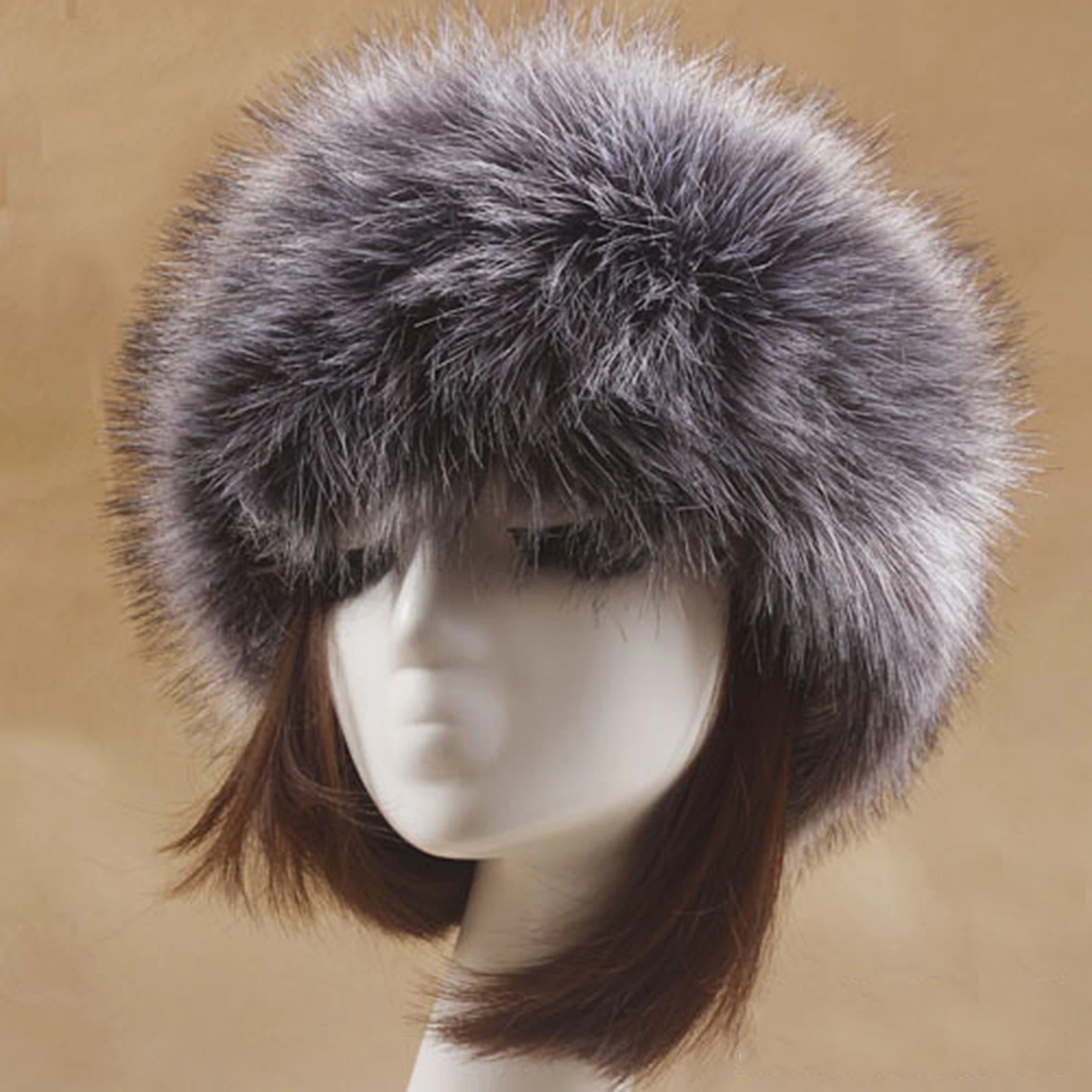 

Women Autumn Winter Faux Fur Thickened Hat Outdoor Cold-proof Warm Plush Beanie