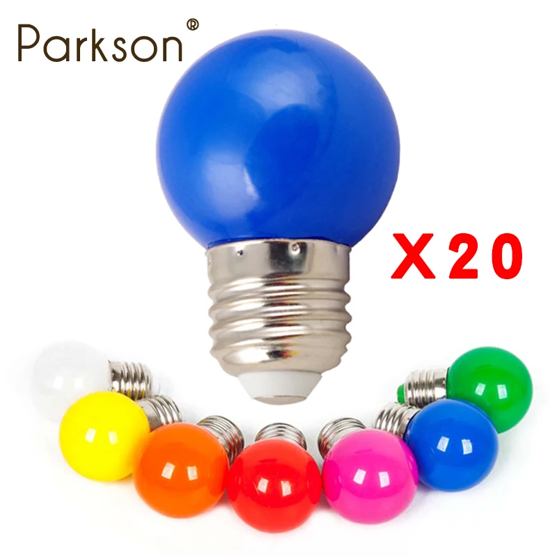 

20PCS Bombillas LED Bulb Colorful E27 G45 220V Lamparas Led Lamp SMD 2835 Globe flashlight Ampoule Light Bulbs For Decor