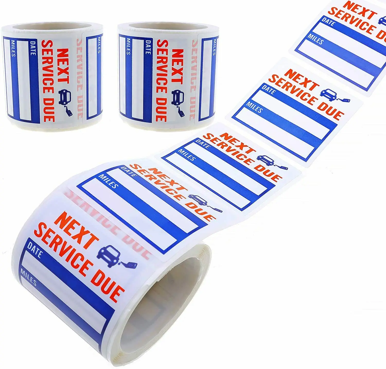 

Oil Change Stickers 150 Pcs 2x2" Blue Next Service Due Reminder Sticker Roll Dropshipping Drop Shipping