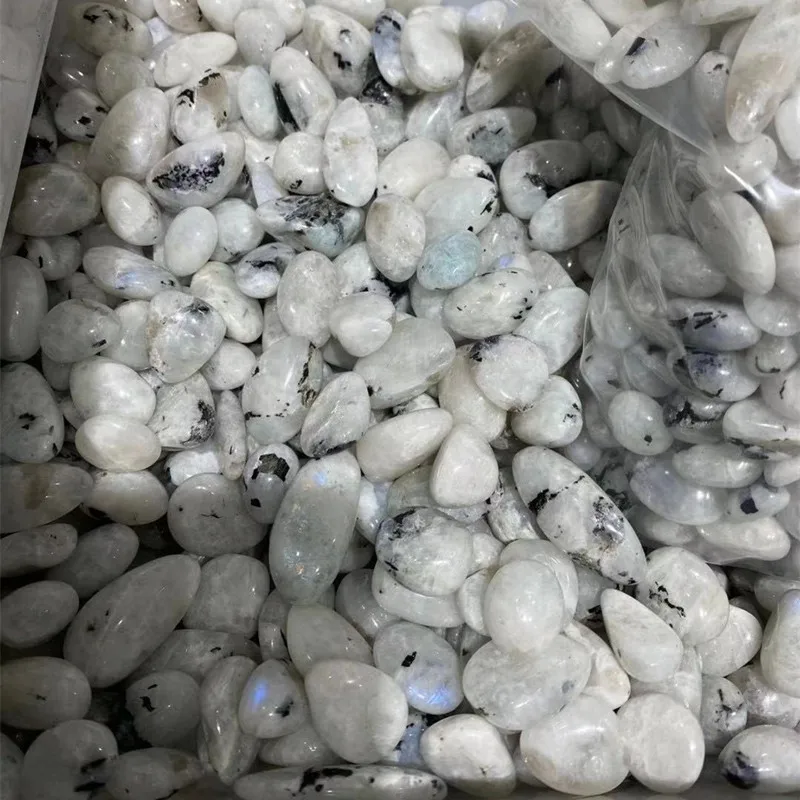 

Natural gemstone quartz moonstone gravel tumble crystals healing stones for decoration