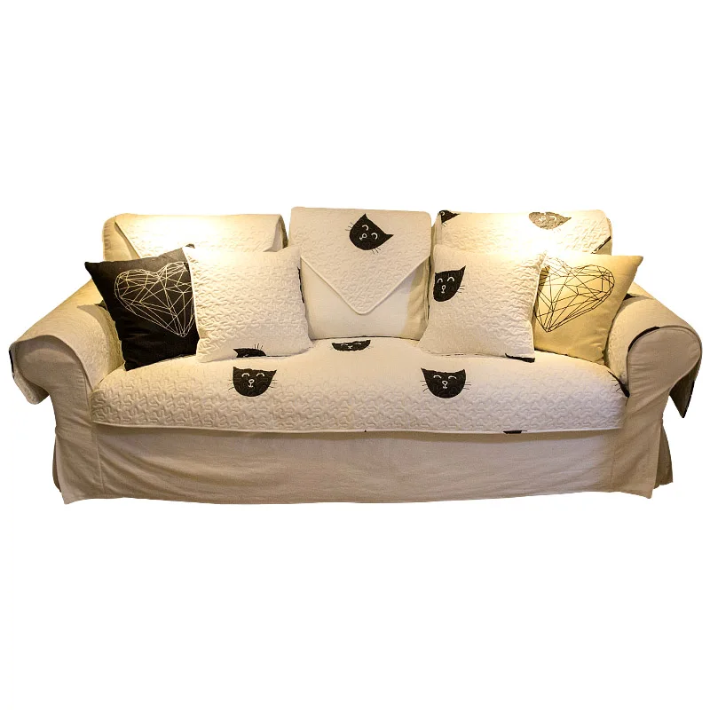 

100%cotton Sofa Cover Set Sectional Slip Cover Sofas Modern Magical White Sofa-cover Corner Towel Fabric Double Towel