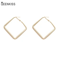 qeenkiss eg769 fine jewelry wholesale woman girl birthday gift gold frosted geometric 925 sterling silver needle stud earrings