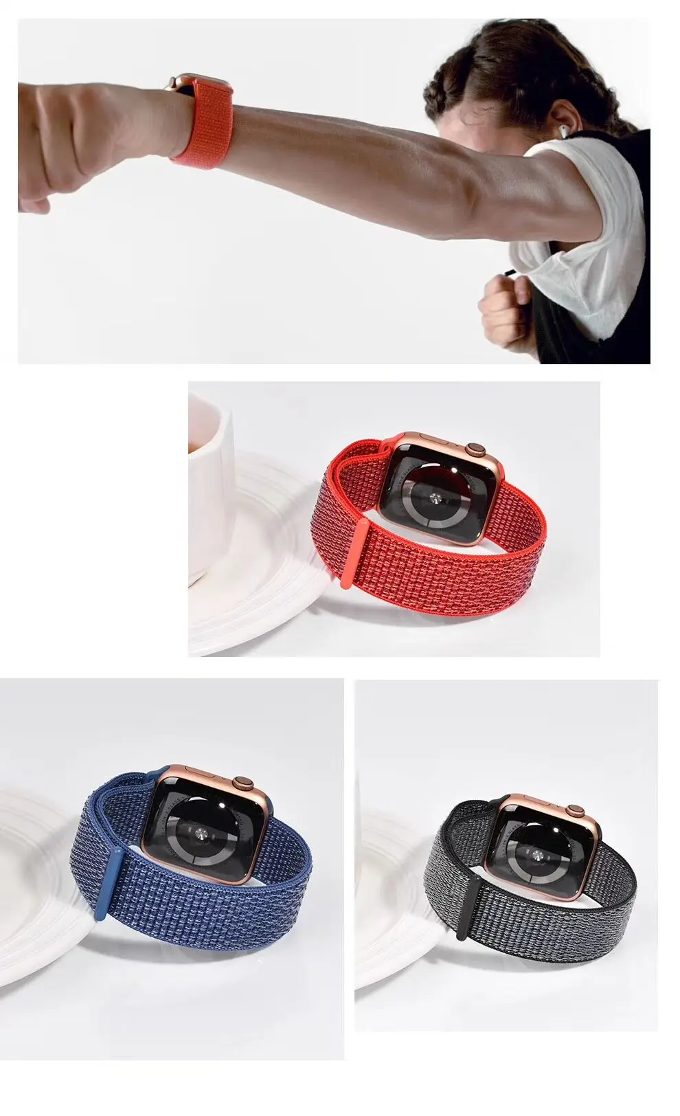 Нейлоновый ремешок для Apple watch 5 ремешок 44 мм 40 мм iWatch ремешок 42 мм 38 мм спортивный ремешок для часов Браслет Apple watch 4 3 2 1 38 40 44 мм