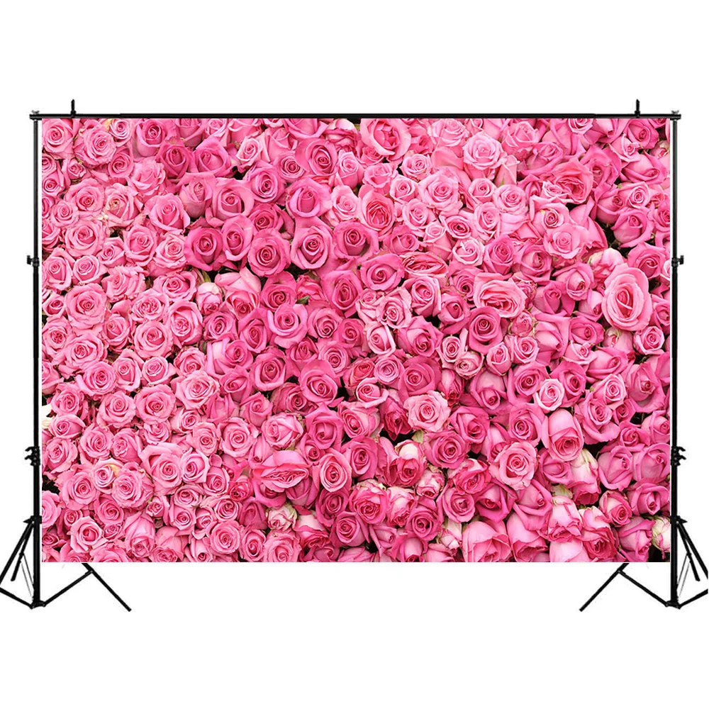 

Wedding Photo Wall Background Rose Flower Stage Ceremony Birthday Party Decor Baby Portrait Photography Backdrop Photo Studio