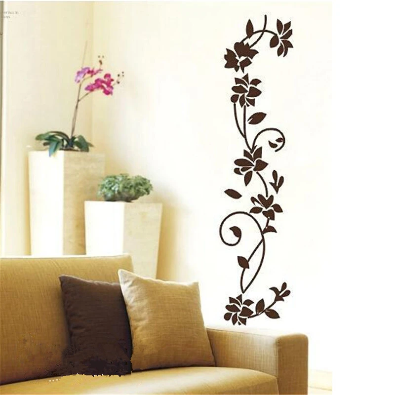 

Creative Flower Vine Wardrobe Stickers Fridge Magnet Waterproof Removable European And American Rumors Wall Stickers Home Decor