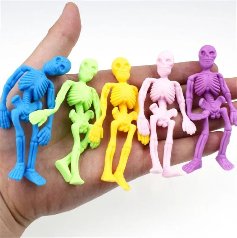 

42pcs Funny TPR Skull Model Doll Skeleton Toy Halloween Decoration Toy New Halloween Story Telling Props Kids Boys Gifts