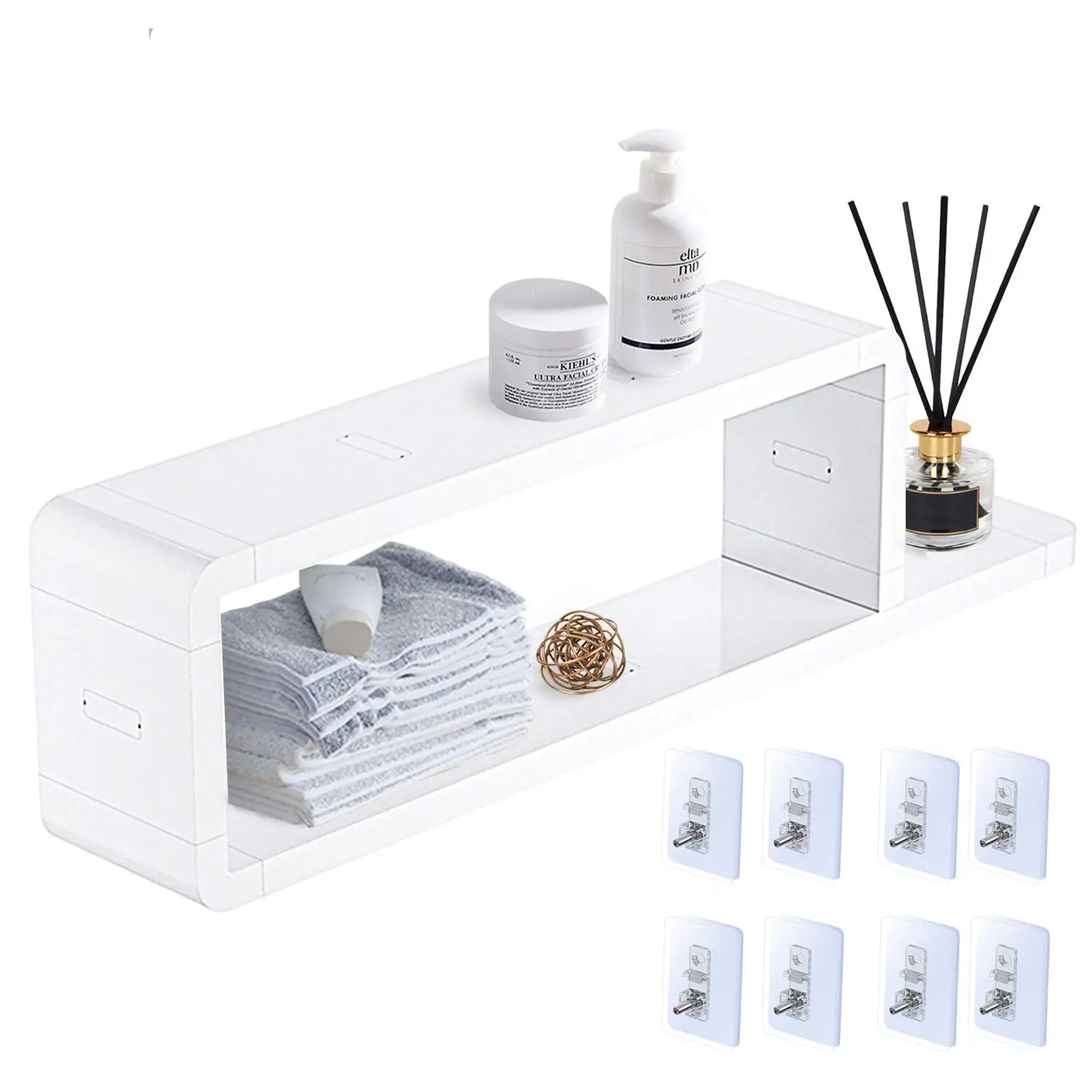 Полки для хранения ванной стеллажи кубические настенные плавающие полки с