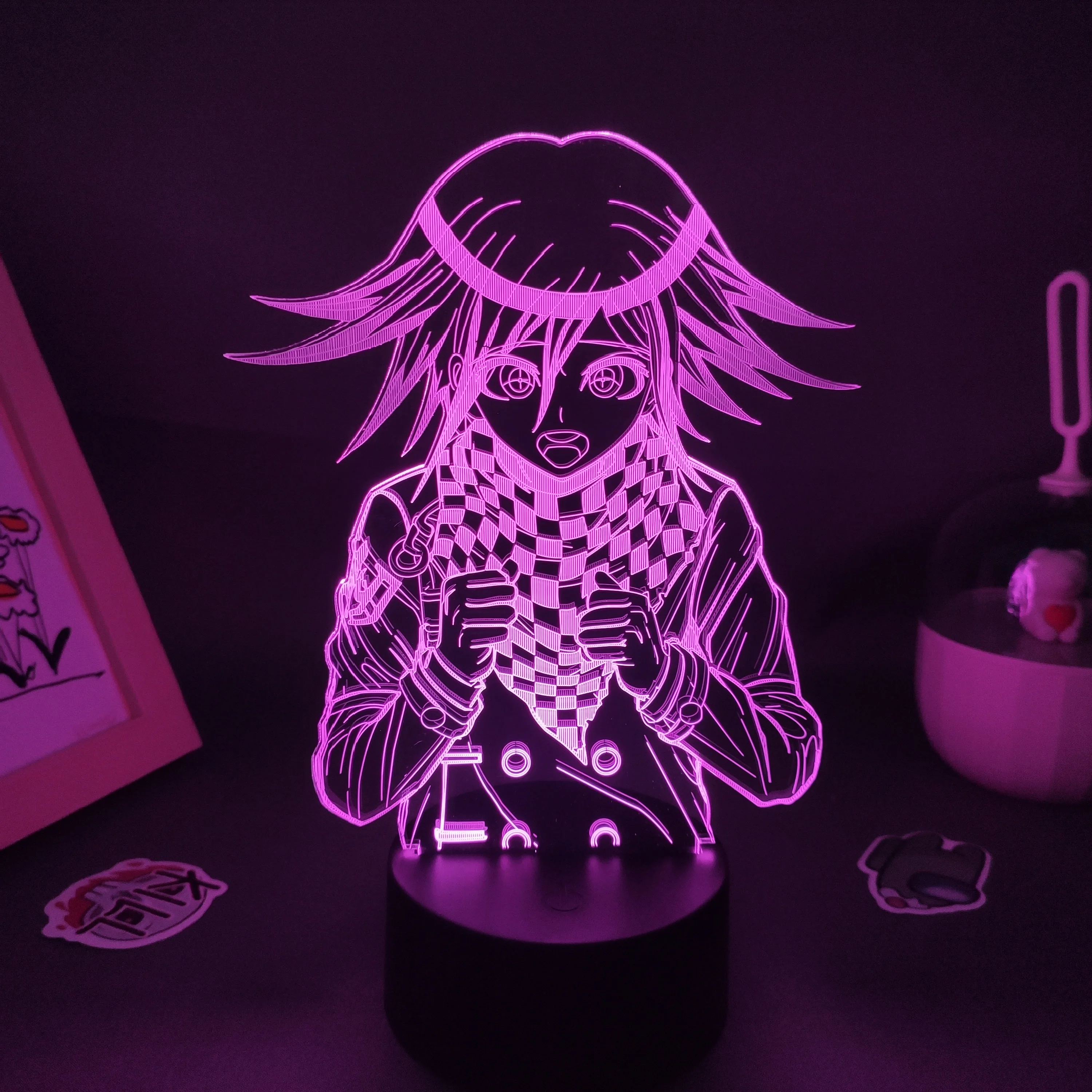 

Игрушечная фигурка из аниме Danganronpa V3 Killing Harmony, светодиодный ночсветильник Kokichi Oma, подарок для друзей, Лавовая RGB лампа для детской кровати