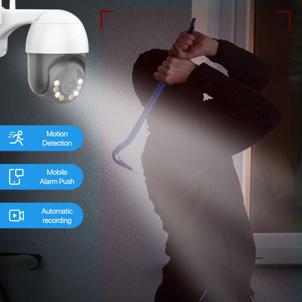 4K Ультра HD IP камера 8MP открытая iCSee Wifi 5MP беспроводная видеонаблюдения PTZ H.265 AI