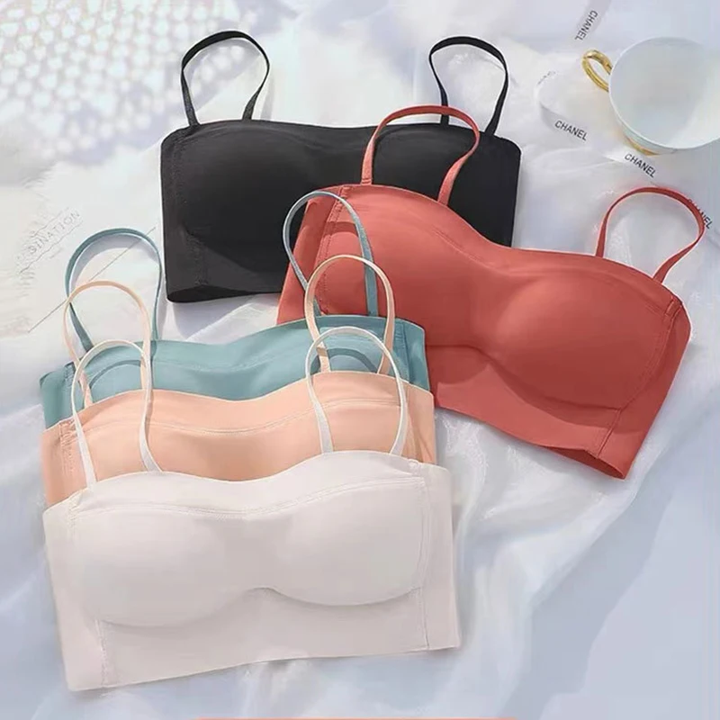 

Non-Marking Tube Top Underwear Women'S Thin Style Multi-Wear Method Anti-Failure Sling Wrap Chest Gather No Steel Ring Bra