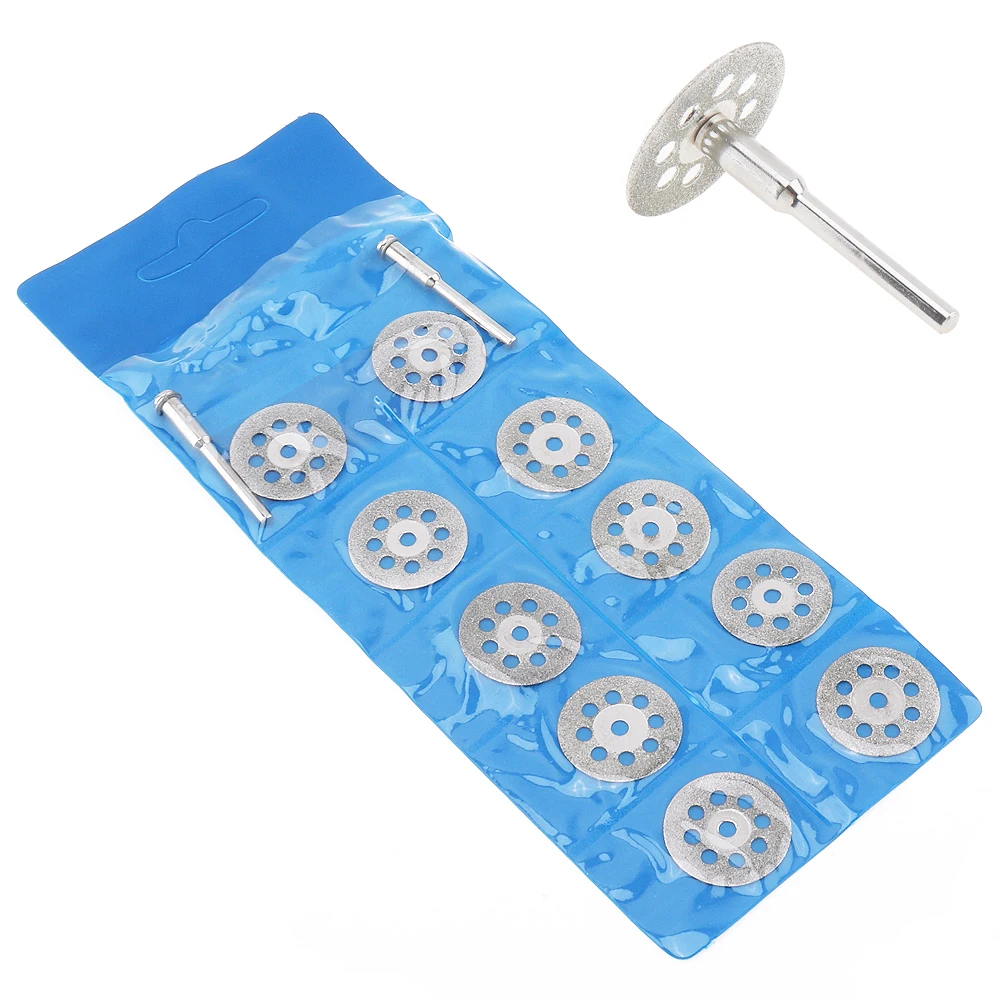

10pcs 22mm Circular Saw Blade Rotary Power Tool Kit with Disc Holes and Fixed Rods for Home DIY Glass Metal Cutting Tool