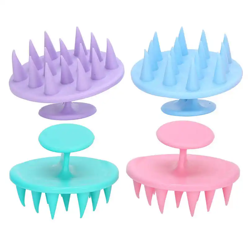 

Silicone Shampoo Scalp Hair Massager Shampoo Massage Comb Bath Massage Brush Scalp Massager Hair Shower Brush Comb 4pcs/set