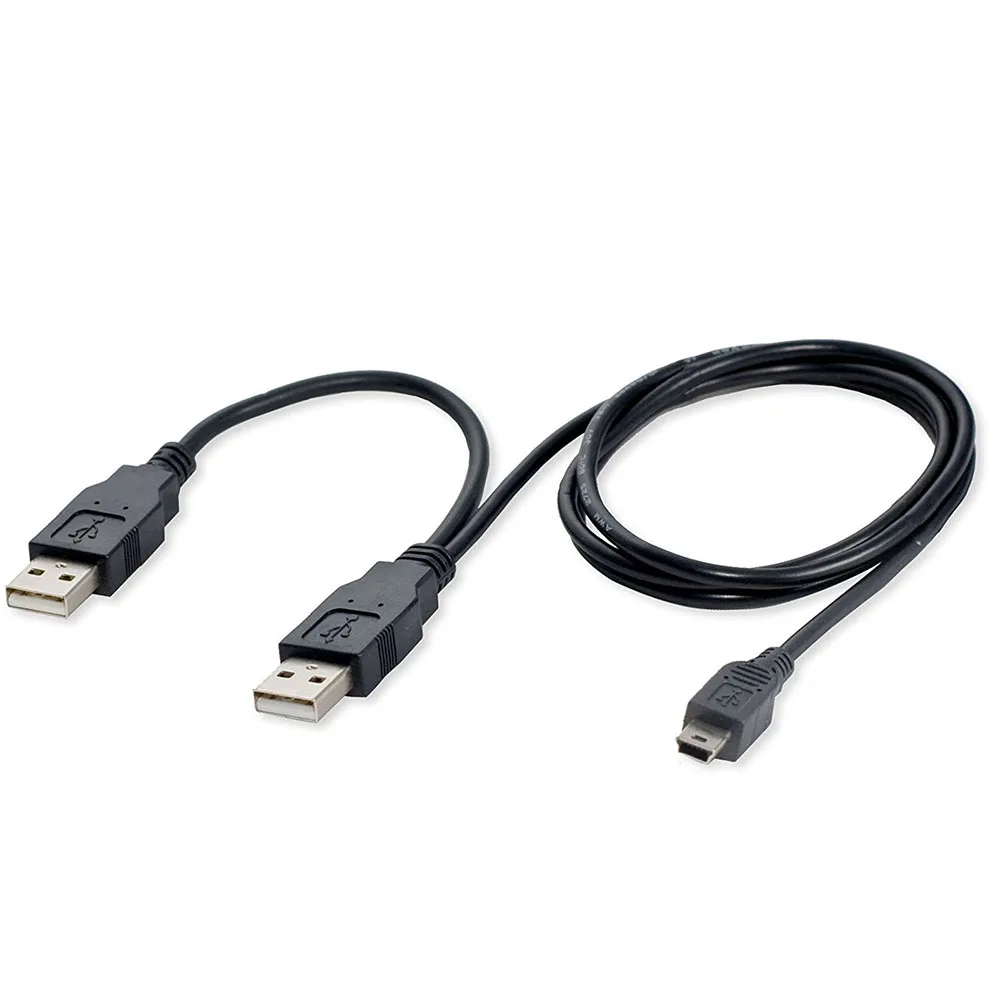Cable Dual USB 2,0 tipo A Mini USB de 5 pines tipo...