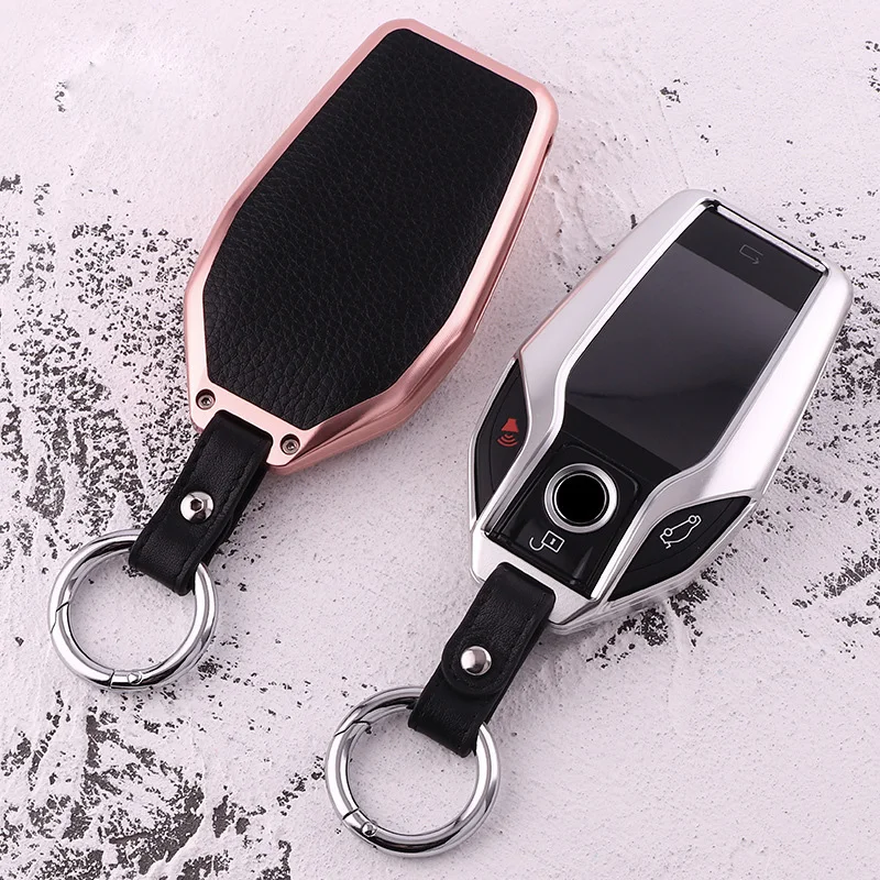 

Car Key Cover Case Aluminium Alloy Remote Smart Key Fob Case Covers Case Protection For BMW 2016+ 7 Series G11 G12