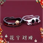 Регулируемое кольцо из серебра 925 пробы с аниме унитазом Hanako Kun