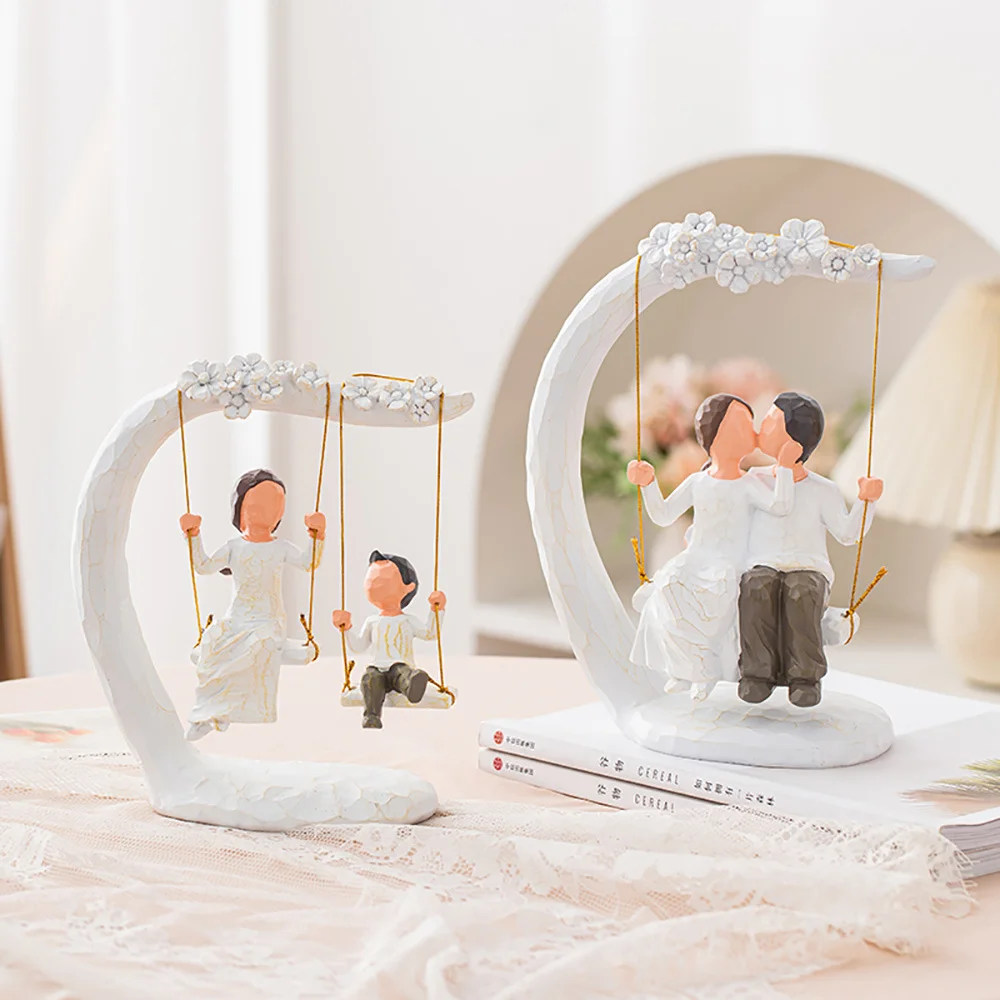 

Family Couple Figurines Resin Statue Home Decoration Accessories Modern Living Room Decoration Desk Decoration Wedding Gifts