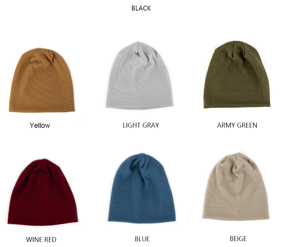 Frauen Mode Baumwolle Frühling Herbst Beanie Einfarbig Warme Gestrickte Hip-Hop Hut Unisex Outdoor Häkeln Stricken Baggy Motorhaube kappe – Detail 2