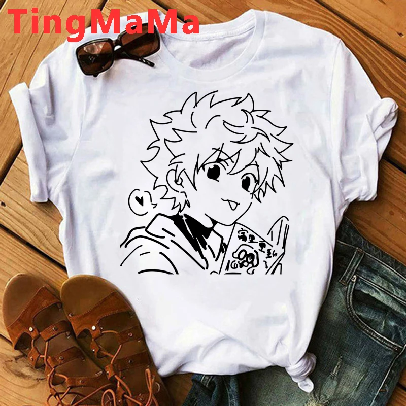 Футболка мужская с японским аниме Hunter X Hisoka милый мультяшный летний топ