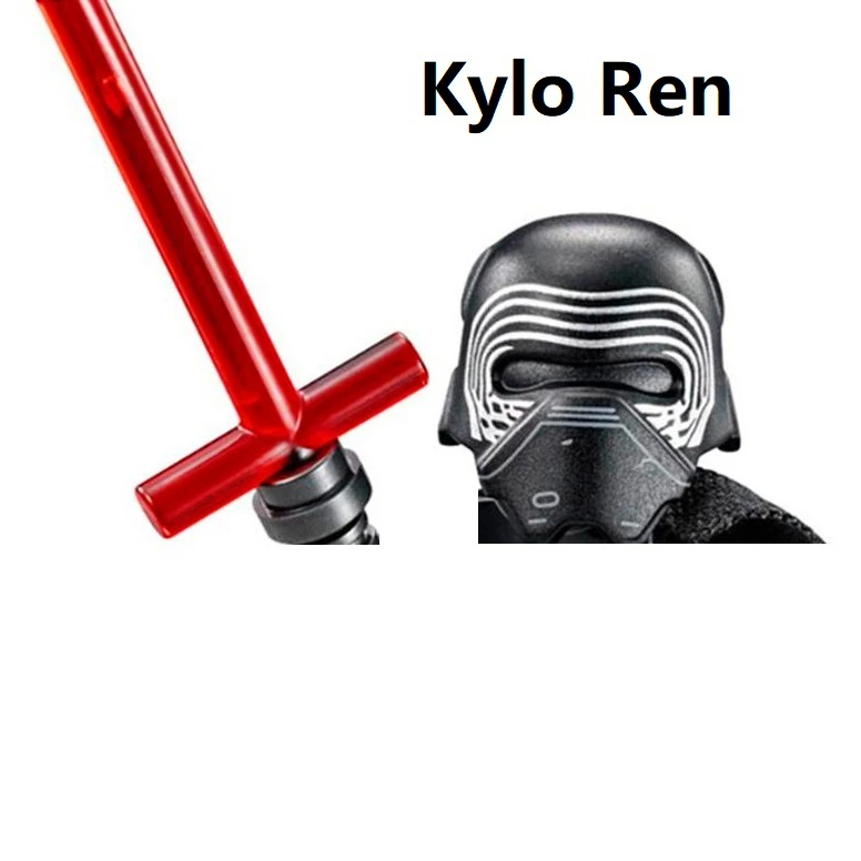 75139 SW717 Kylo Ren со световым мечом через плечо строительные блоки мини Экшн-фигурки