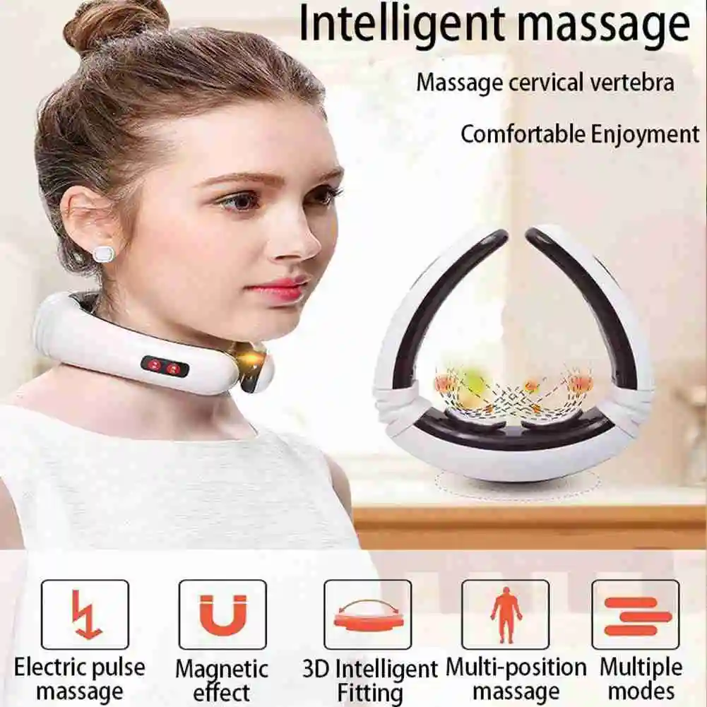 

Electric Neck Massager Electric Cervical Pulse Neck Massager Muscle Relax Massage Magnetic Therapy Musle Relief Pain