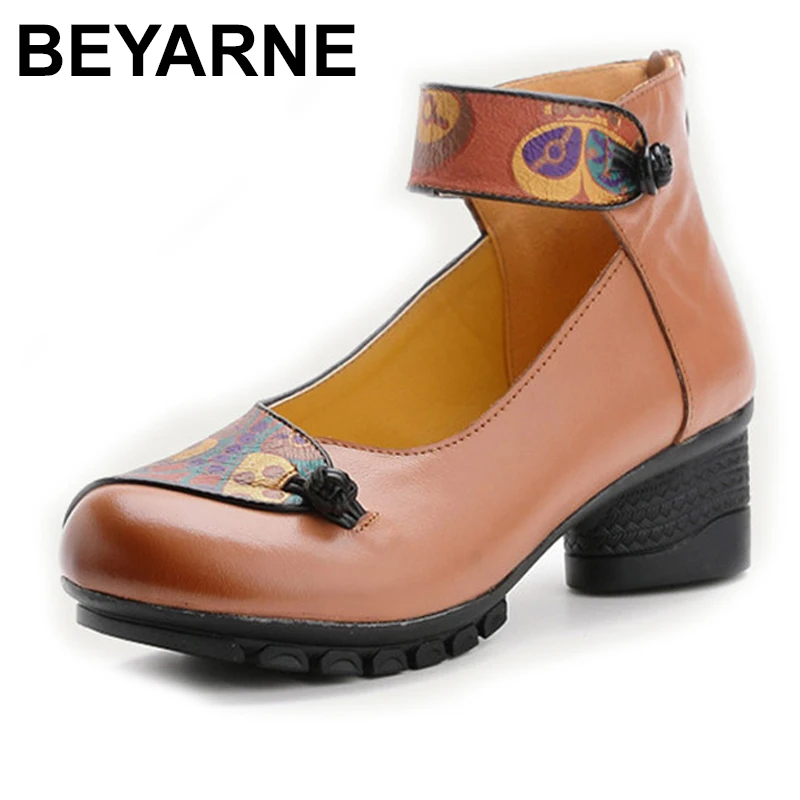 

Женские туфли-лодочки из воловьей кожи, на высоком каблуке