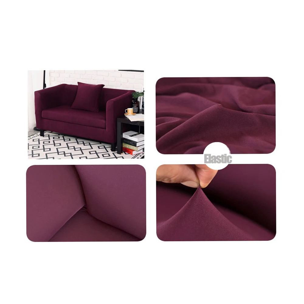 Эластичные чехлы для диванов гостиной однотонные угловые Чехлы угловых накидки