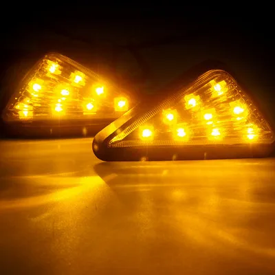 Светодиодные поворотники для мотоциклов Smoke Triangle Flush Mount Waterproof Easy Installation Turn Signal Blinker Flashing Lights on.