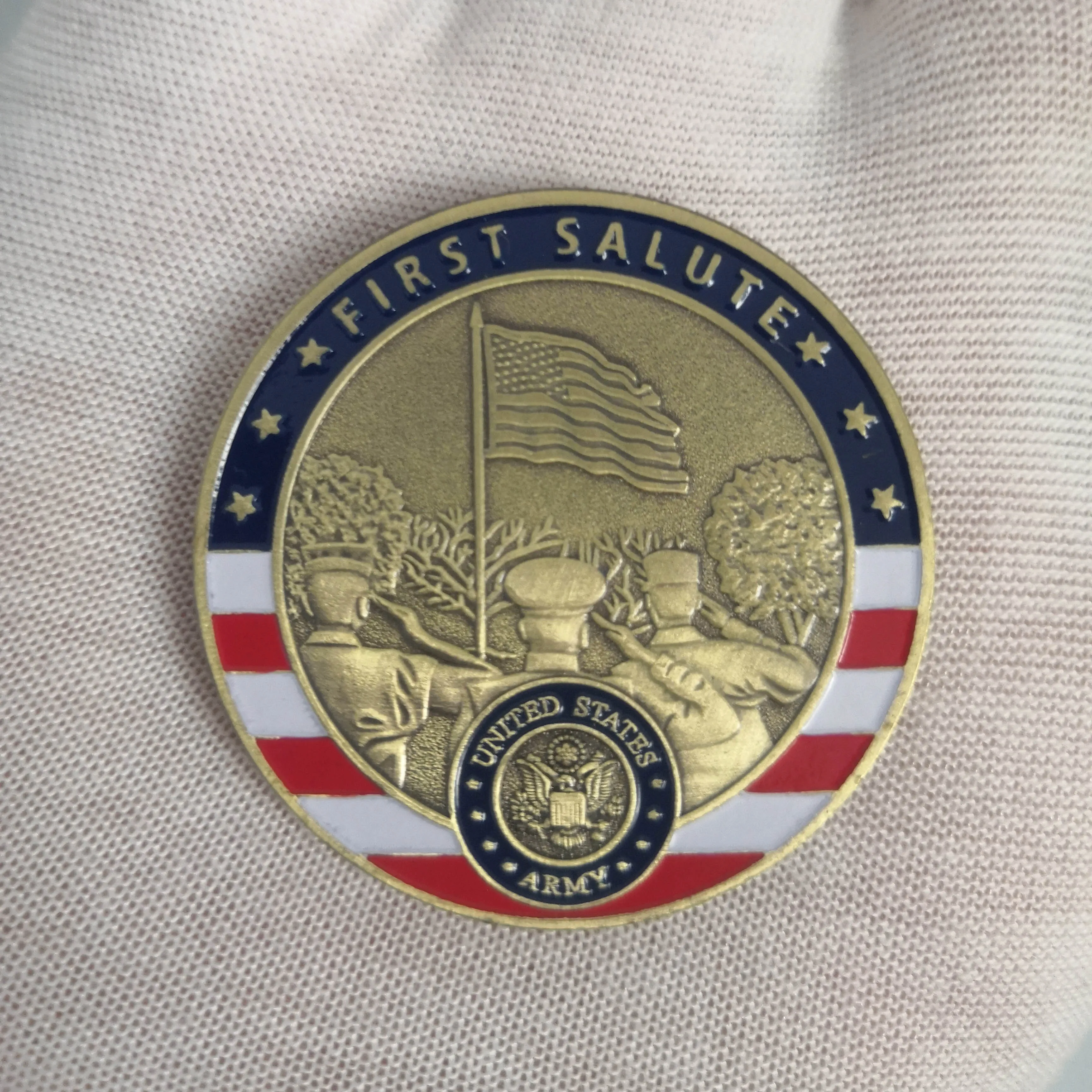 Памятная монета для первого здоровья армии США знак верности дух солдата медаль
