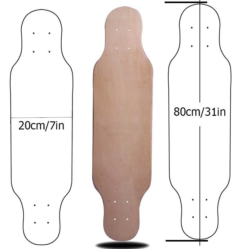 9-Слои клен заготовка для скейтборда 8 дюймов скейтборды натуральный скейт Deck