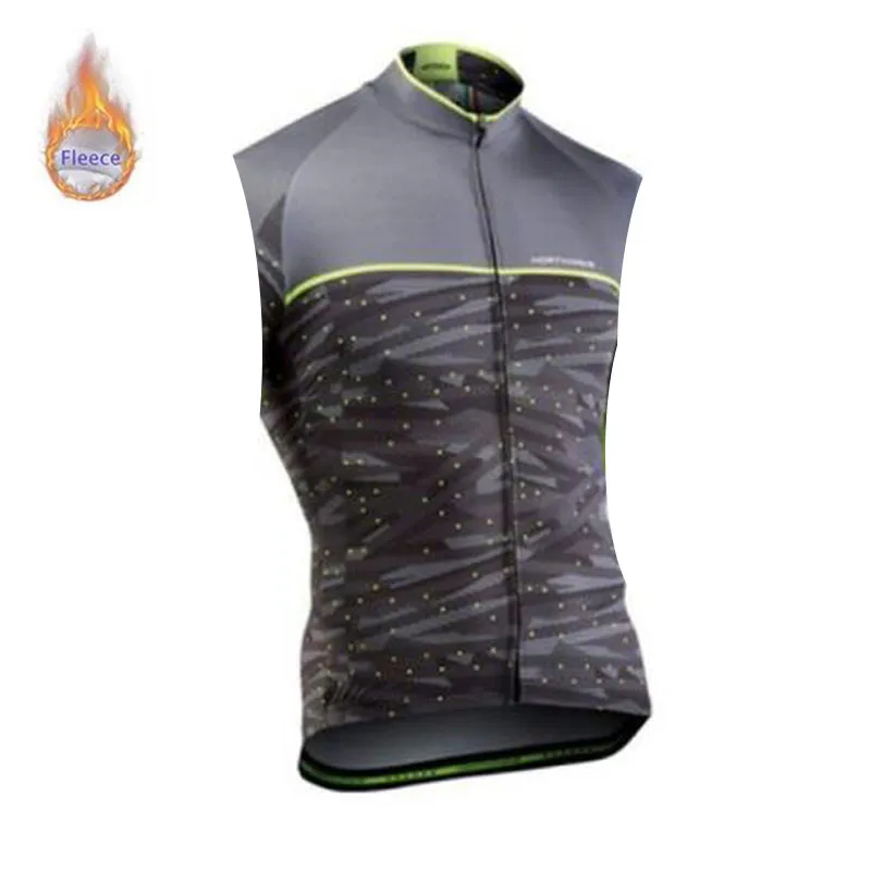 2019 NW мужские зимние термо флисовые без рукавов Джерси для велоспорта спортивная