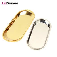 1pc stainless steel tray kidney shaped oval sterilized tray pot container for medical dental surgical makeup tattoo accessory
