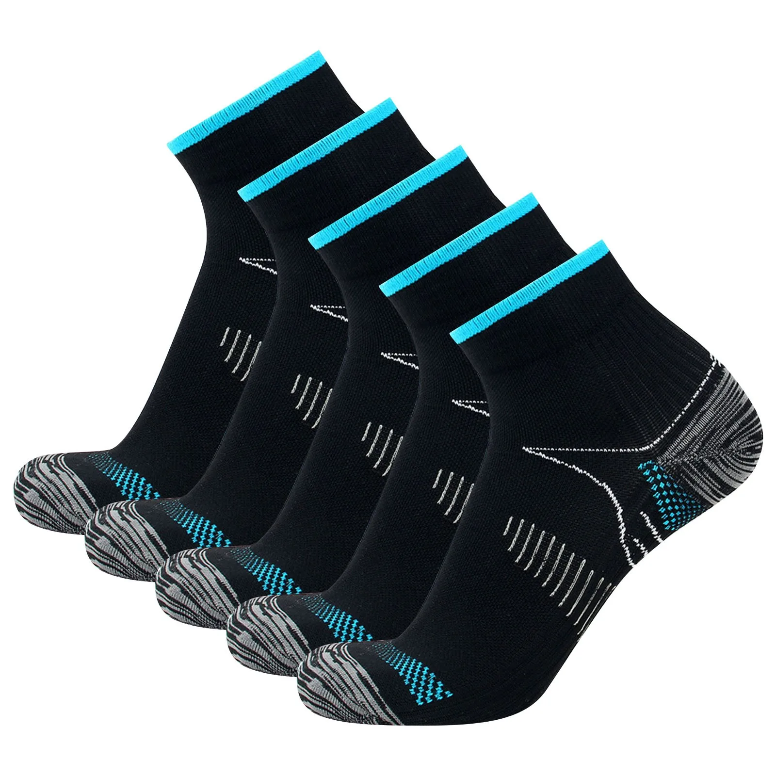 

5 Pairs of Men Women Light Compression Sports Running Socks Sports Running Socks