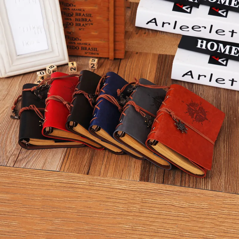 Retro notebook spiral diary vintage pirates anchors PU leather replaceable stationery gift handmade | Канцтовары для офиса и