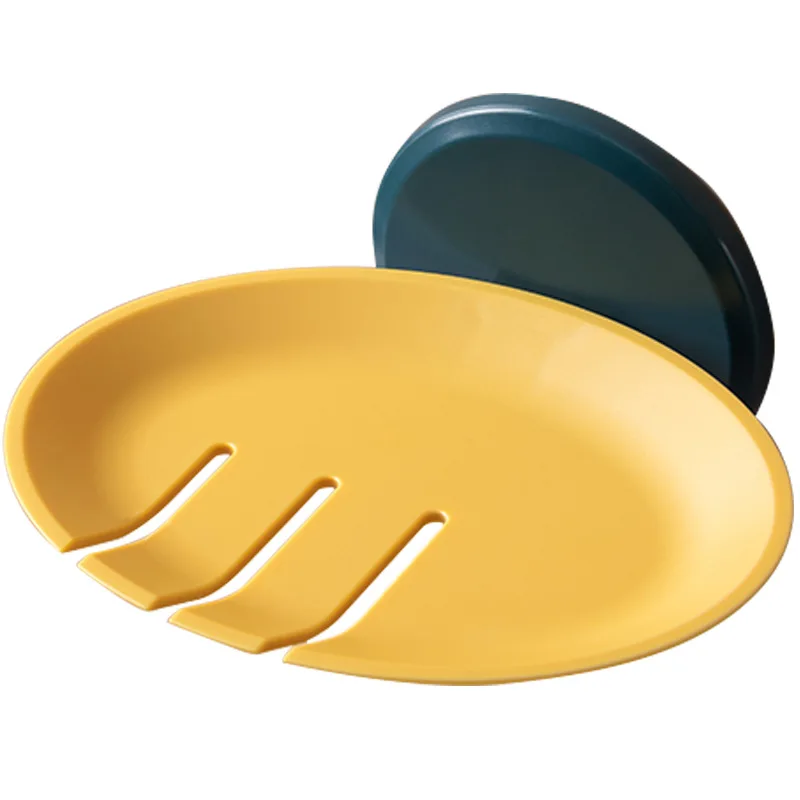 

Disc Soap Box Bathroom Wall-Mounted Storage Casket Household Drain Soap Case Shower Room Multi-Purpose Rack
