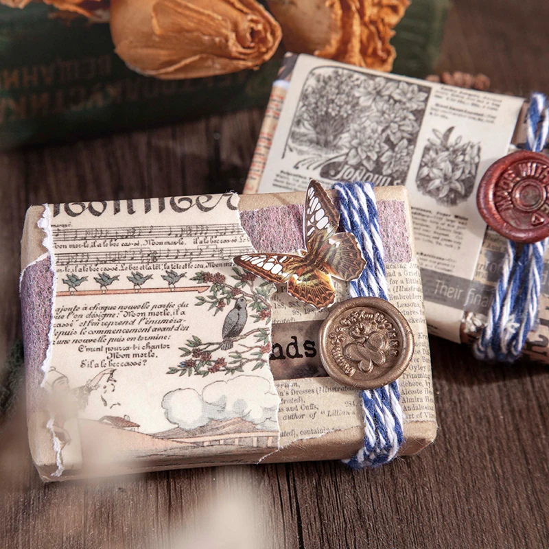 Винтажные наклейки в виде растений 50 шт./лот нежелательный журнал Ретро Газета