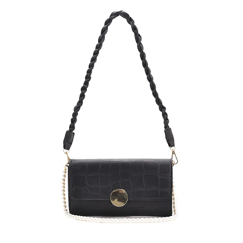 

Fashion Exquisite Shopping Bag Retro Casual Women Totes Shoulder Bags Female Leather Solid Color Chain Handbag for Women 2020