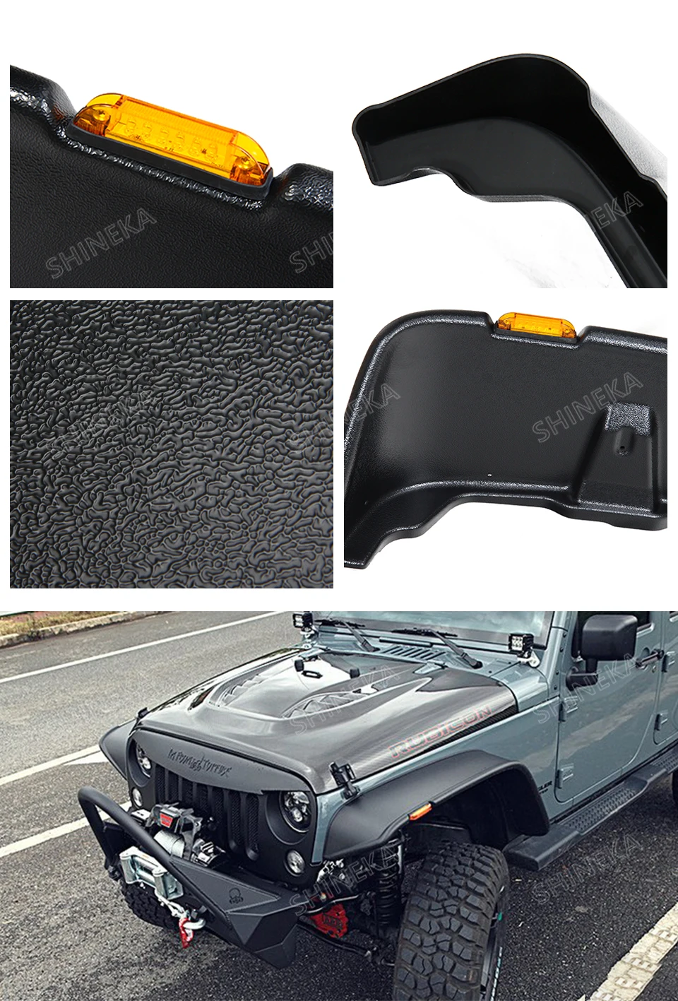Брызговики SHINEKA для Jeep Wrangler JK 2007- колеса для бровей, брызговики, внедорожные аксессуары для Jeep Wrangler JK