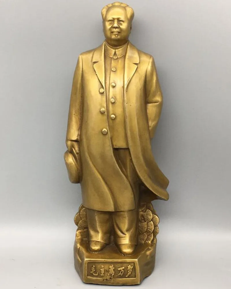 

China brass seiko great leader Mao Zedong crafts statue