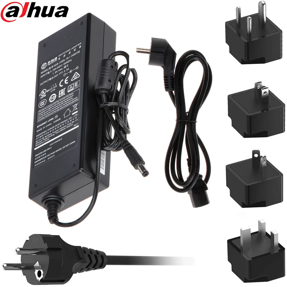Оригинал dahua DC48V 1.5A адаптер питания для POE nvr4104 p 4ks2 nvr4104hs 4s2 nvr2104 NVR2104HS P 4KS2|Аксессуары