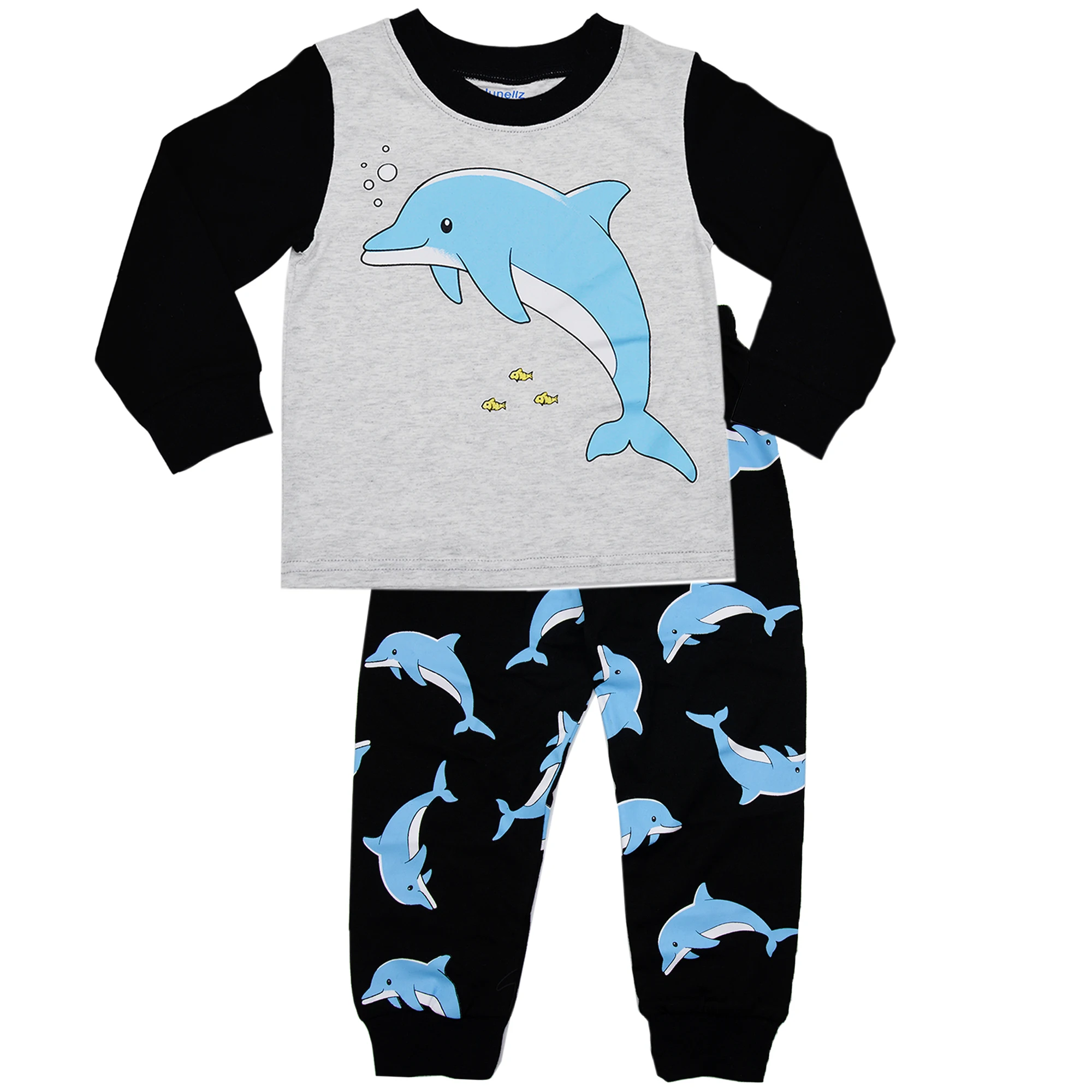 

Dolphin Children pajama Kid pajamas children's clothing from 2 to 8 years pajamas for boy Baby child Long Sleeve Cotton pajamas
