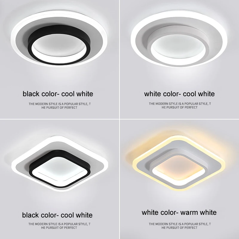 

Modern Round / Square Ceiling Lights Led Lamps Bed Room LED Bulbs Remote Control Surface Mounted Iron 2 Years Cn(origin) 90-260V