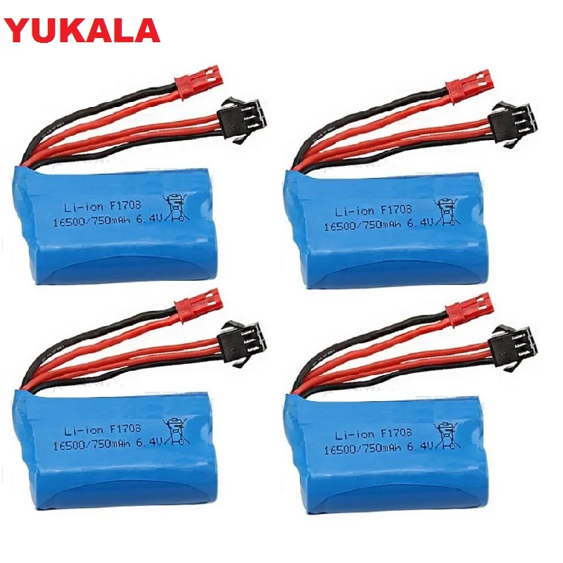 YUKALA 1 4 шт 6 v 750mAh литий ионный аккумулятор/usb зарядное устройство для wltoys A959 A 969 979 K929