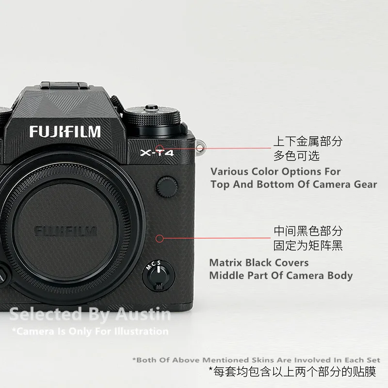 Премиум наклейка кожа для Fuji XT4 X T4 Fujifilm камера защитная пленка защиты от царапин