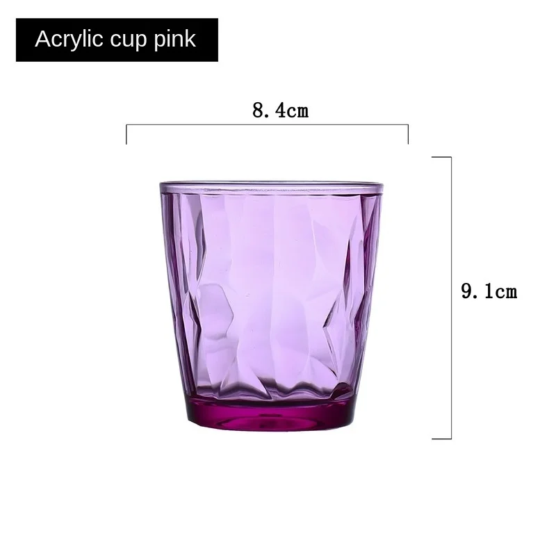 

Water Cup Glass Tray Set Acrylic Water Cup Restaurant Tea Cup Transparent PC Plastic Octagonal Cup Coffee Cup Set Cute Cup
