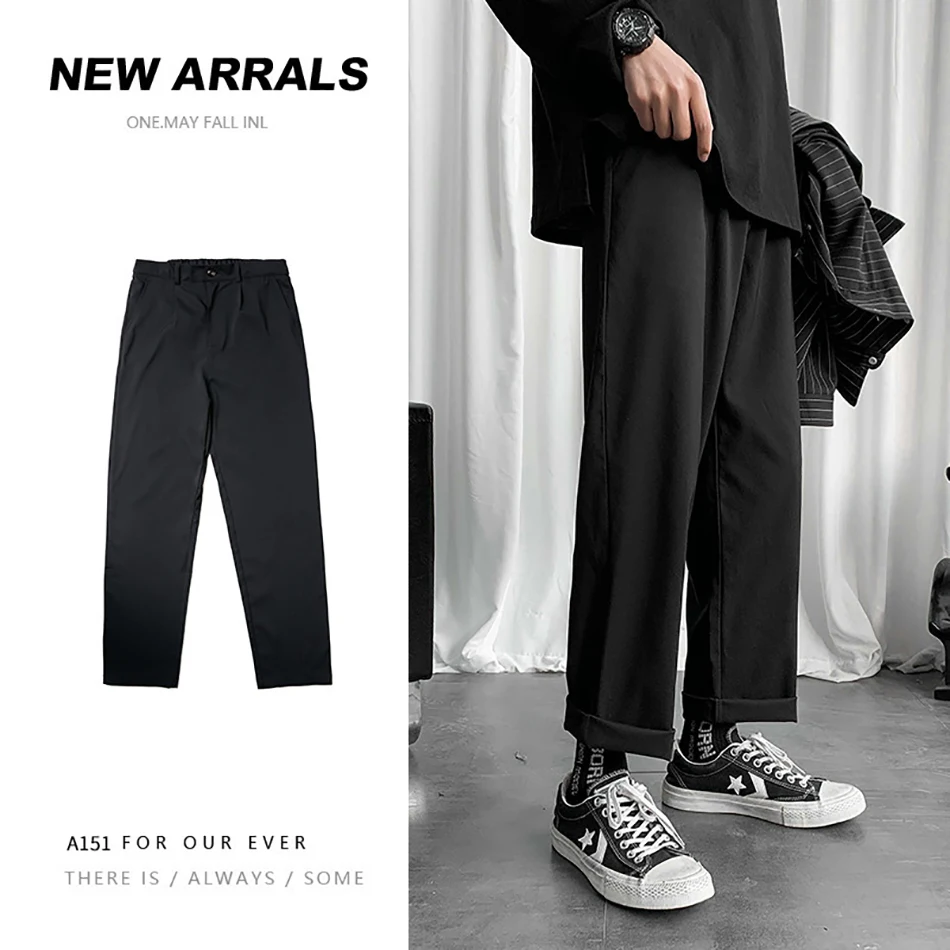

Black Formal Men Trousers Korean Harem Pants Office Casual Sweatpants Male Oversize Harajuku Men's Clothing Plus Size M-5XL